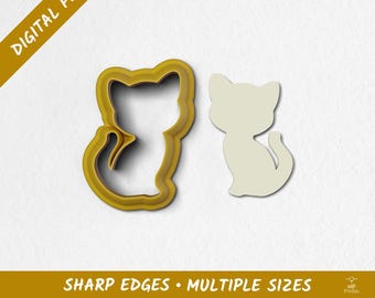 Cat Polymer Clay Cutter | Digital STL Files | 9 Sizes