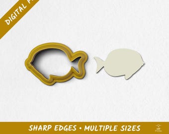 Fish 02 Polymer Clay Cutter | Digital STL Files | 10 Sizes