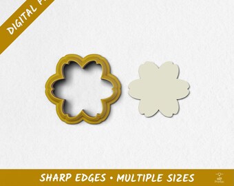 Flower 05 Polymer Clay Cutter | Digital STL Files | 10 Sizes