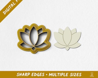 Lotus 03 Polymer Clay Cutter | Digital STL Files | 10 Sizes
