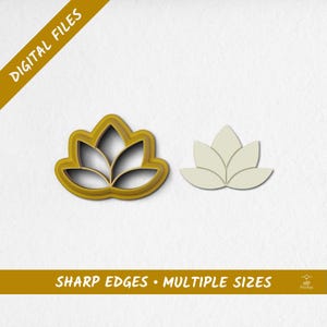 Lotus Polymer Clay Cutter | Digital STL Files | 10 Sizes