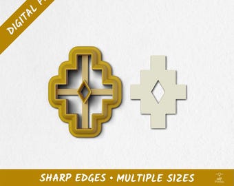 Aztec 03 Polymer Clay Cutter | Digital STL Files | 10 Sizes