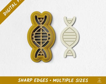 DNA Helix Polymer Clay Cutter | Digital STL Files | 9 Sizes