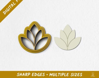 Lotus 02 Polymer Clay Cutter | Digital STL Files | 10 Sizes