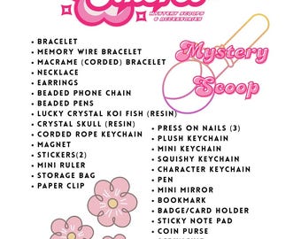 Kawaii Cute Luxury Mystery Scoop 2.0: Stationary, handmade Beaded Pens, Bracelets, Jewelry, Keychains