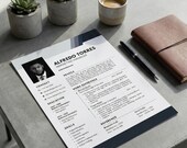 Resume Template Canva - Professional Corporate CV - Minimalist Business CV - Blue & White Director Design