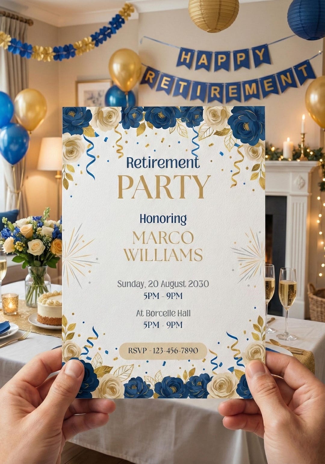 Retirement Inite Retirement Party Invitation Template - Elegant Farewell Editable Canva ...