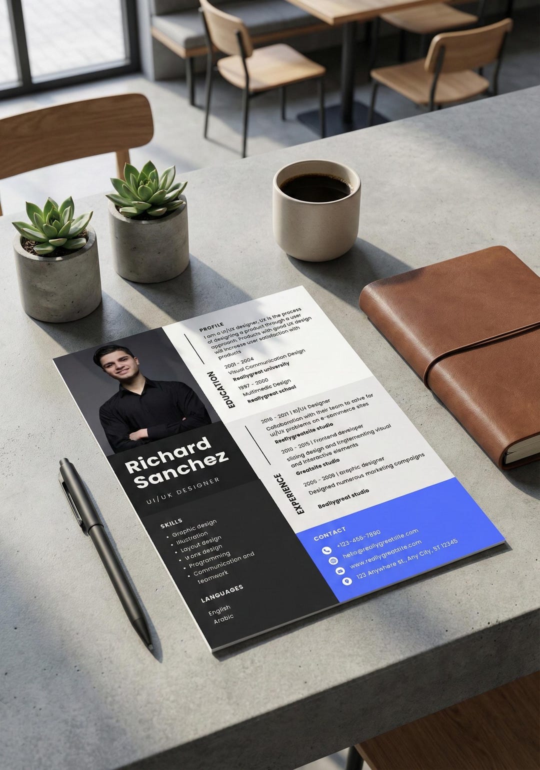 UI/UX Resume Template Canva – Modern Tech CV Design (digital Download ...