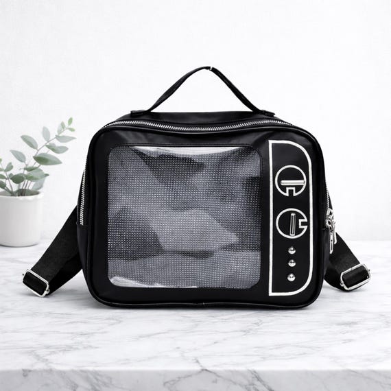 Retro TV Ita Bag: Kawaii Clear Display Crossbody for Pins  display picture 3