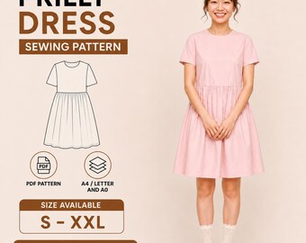 Prilly Dress Sewing Pattern | S-XXL | Instant Download |