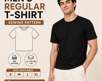 Men's Regular Sewing pattern | PDF | Digital | A4 Letter A0