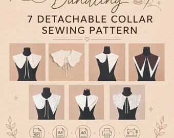 7 Detachable Collar Bundle | PDF Sewing Pattern |A4 Letter A0