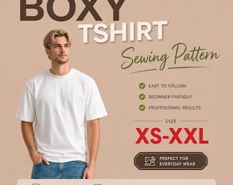 Men's Boxy Fit T-shirt Sewing Pattern