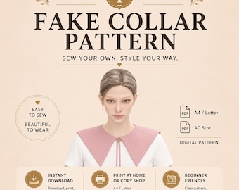 Detachable Pointed Collar Sewing Pattern | Fake Collar (Digital Download)