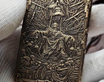 CNC Warhammer 40K Emperor Throne Zippo Lighter Collectible Gift For Men