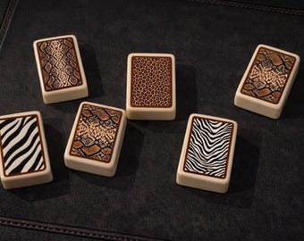 Animal Prints Mahjong Tile Back Stickers