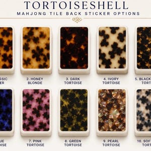 Tortoiseshell - Mahjong Tile Back Stickers