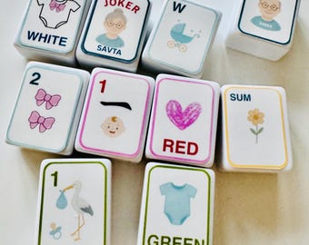 Welcome Baby - Decalcomanie per piastrelle Mahjong - Con Bubbe e Zeide