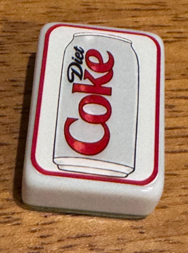 Novelty full set decal Mahjong tile backs - DIET COKE image 1