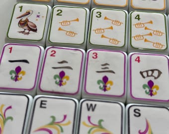 Mardi Gras Mahjong Tile Decals - Standard Size