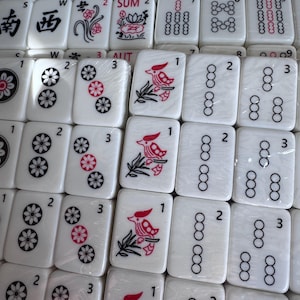 Standard Tiles - American MahJong Tile Set for Standard Size Decals - printed -good for beginners