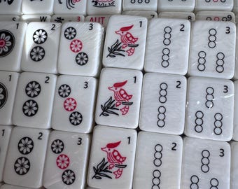 Standard Tiles - American MahJong Tile Set for Standard Size Decals - printed -good for beginners