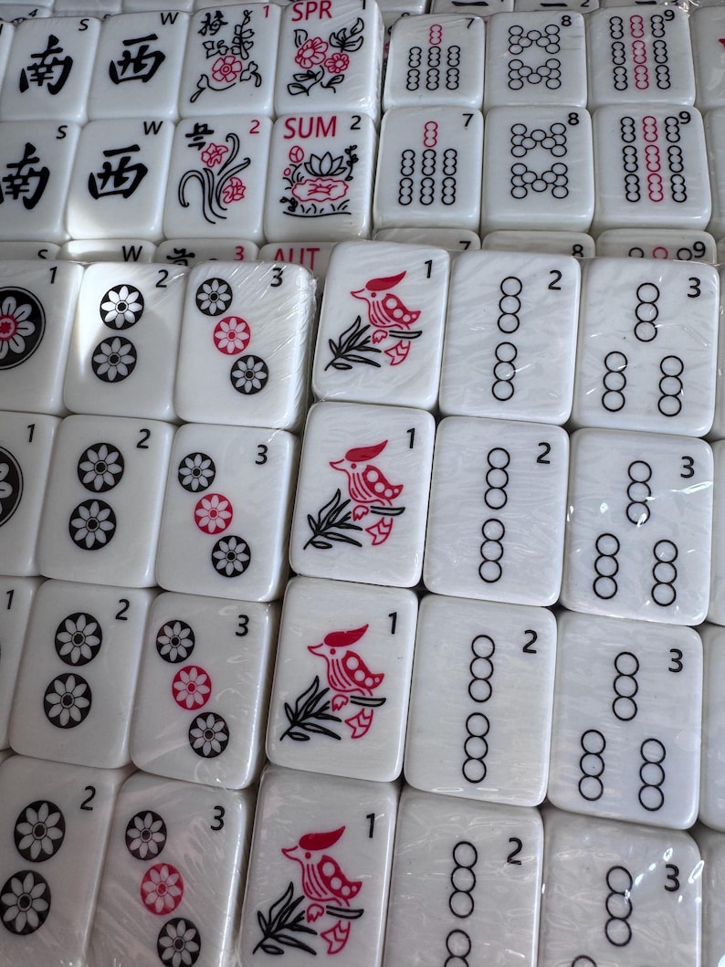Standard Tiles - American MahJong Tile Set for Standard Size Decals - printed -good for beginners image 1