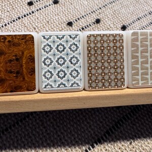 Coastal Casual natuurlijke Mahjong tegel achterkant stickers afbeelding 6