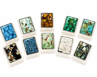 Turquoise Stone Inspired Mahjong Tile Back Decal / Stickers 168