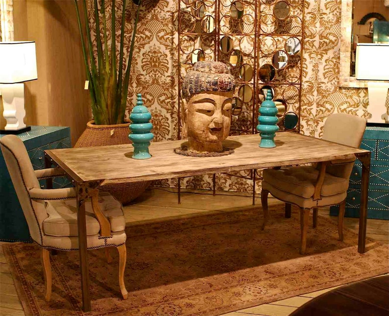 Urban Rectangular Recycled Custom Dining Table Los Angeles Etsy