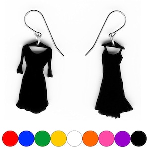 Funny Earrings Gift Set, Best Plexiglass Jewelry for Teens and Girls, Black, Pink, Red, Purple, White, Rainbow Earrings