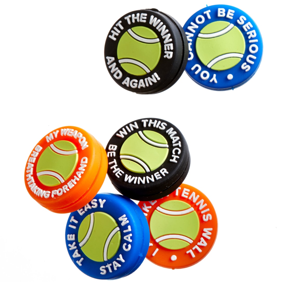 Tennis Vibration Dampener With Mottos Set of 6. Tennis Shock Etsy