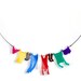 Colorful funny daughter necklace. Best for girls, teenage and woman. 15th, 16th, 17th birthday gift 