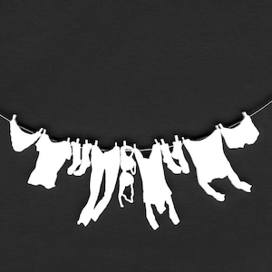 White laundry necklace. Fun gift jewelry for her, gift for teen girls, gift for sister, plexiglass
