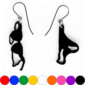 Black earrings panties and bra. Small fun Christmas gift for teens, girls, best friend, color can be customized