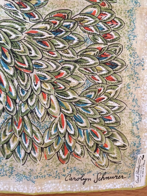 Vintage Carolyn Schnurer Handkerchief