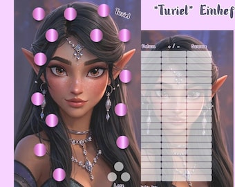 Turiel - Die Tochter des Sieges - Einheftchallenge passend für A6 Binder, sparen mit der Umschlagmethode