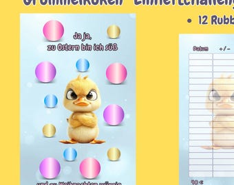 Grummelküken - Einheftchallenge passend für A6 Binder, sparen mit der Umschlagmethode