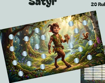 Satyr - Rubbelchallenge passend für A6 Binder, sparen mit der Umschlagmethode