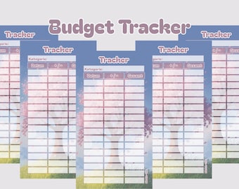 Budget Tracker Baum 5er oder 10er Set - passend für A6 Binder, sparen mit der Umschlagmethode
