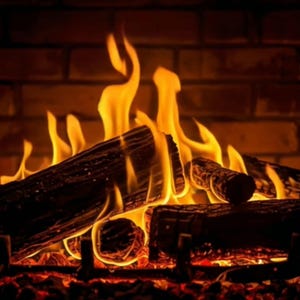 心地よい暖炉の雰囲気 | アニメーション化された炎の4Kループ | 心地よいアンビエントデジタルアート