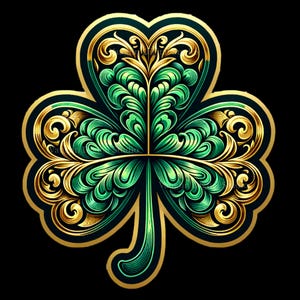 Pacchetto PNG per il giorno di San Patrizio, trifoglio irlandese, folletto, icone dorate, grafiche per magliette, cappelli, tazze e artigianato