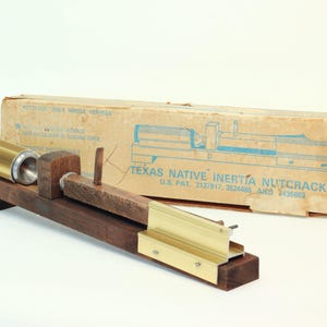 Texas Native Inertia Nutcracker – Vintage Pecan Cracker in Original Box