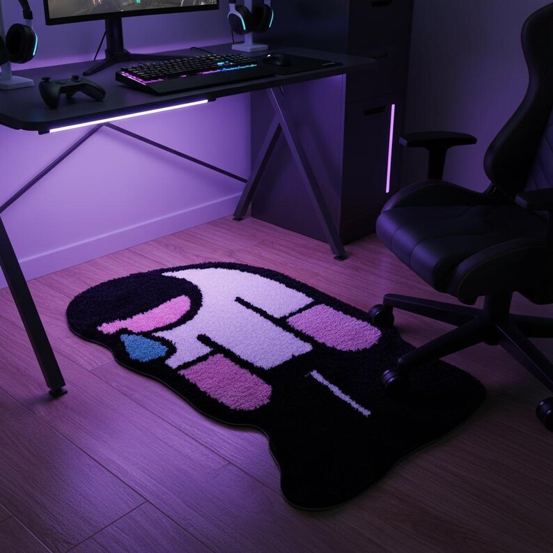Meme Tufted Rug, Sad Character Aesthetic Accent Rug, Handmade Cool Rug ...