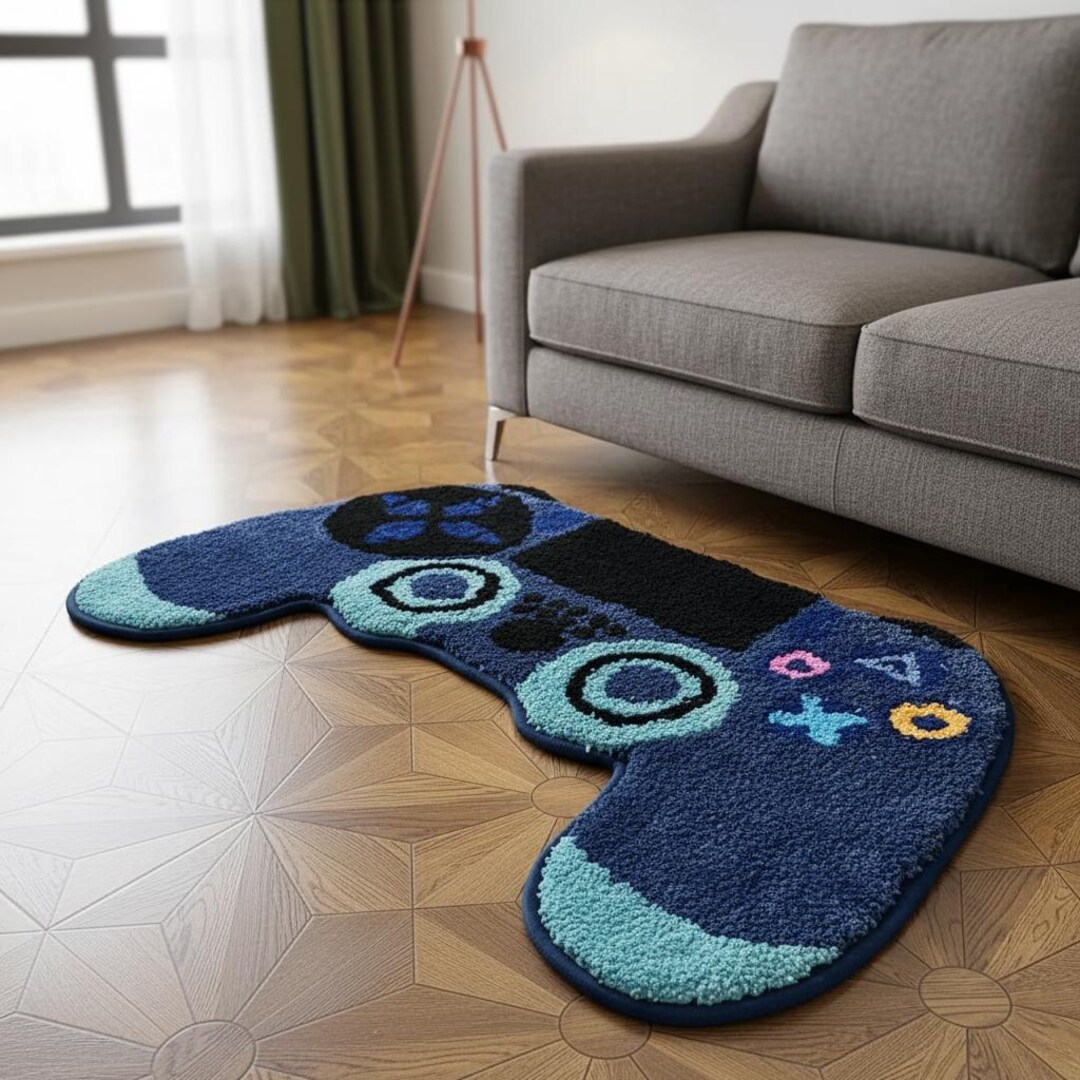 Ps3 Rugs Gamer Controller Tufted Rug, Playstation Inspired Area Rug, Custom ...
