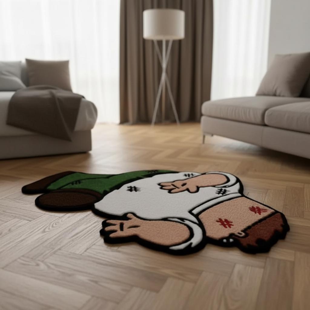 Funny Peter Pose Rug, Custom Cartoon Character Carpet, Meme Area Rug ...