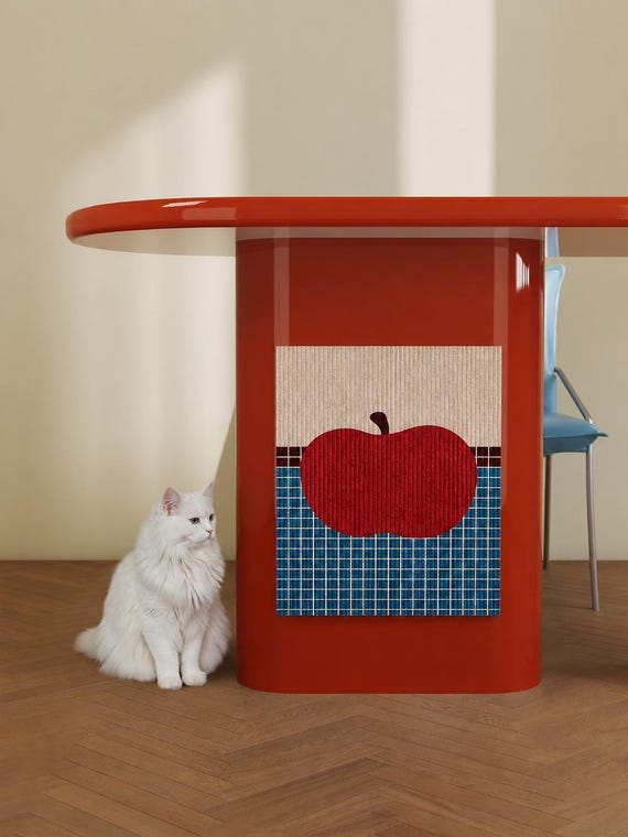 Cat Scratching Post Alternative, Wall-Mounted Cat Scratch Mat, Self-Adhesive Furniture Protector, Modern Bauhaus Cat Decor