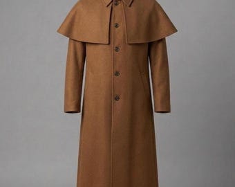Herren Western Cowboy Duster Mantel | Baumwoll-Denim lange Trenchjacke, Old West Style