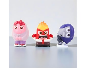 Figurka akcji Inside Out 2, 9 szt./zestaw ozdób na biurko, figurki z filmów animowanych