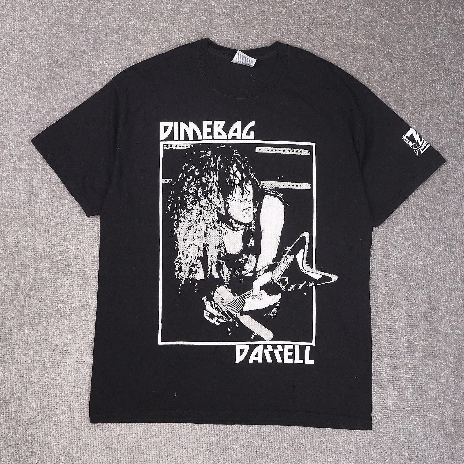 Vintage 90s Pantera Dimebag Darrell Music Large Black Short Sleeve